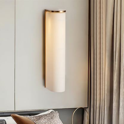 Slim Wall Lamp | Brass & Glass | Integrated LED