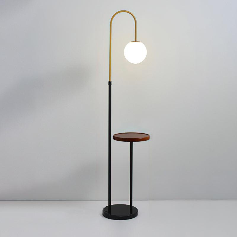Small Bubble Table Floor Lamp | Glass Shade with Marble Base | 30cm Diameter