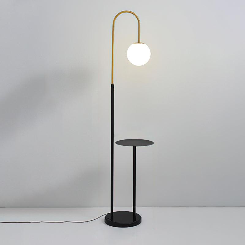 Small Bubble Table Floor Lamp | Glass Shade with Marble Base | 30cm Diameter