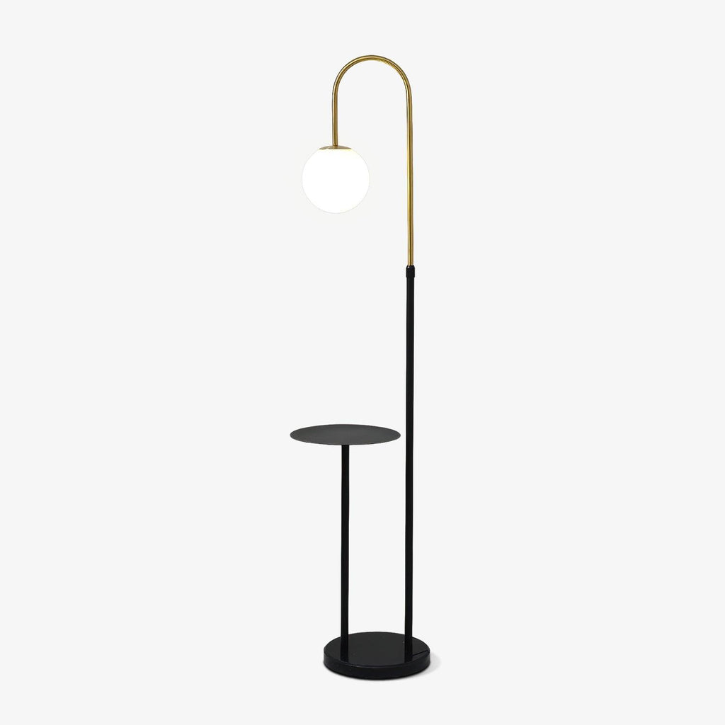 Small Bubble Table Floor Lamp | Glass Shade with Marble Base | 30cm Diameter