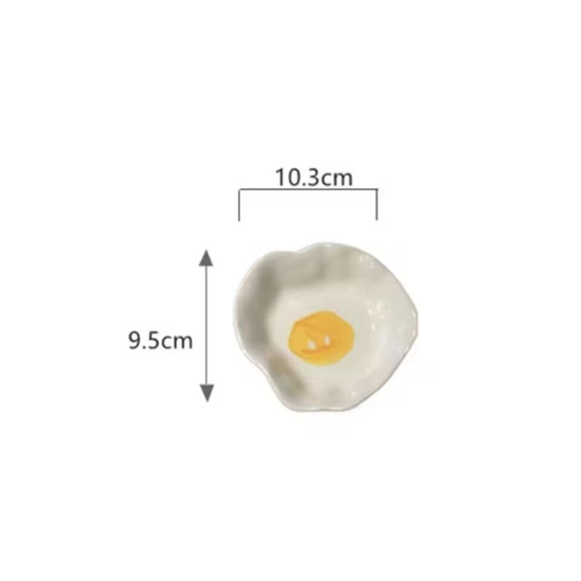 Ceramic Snack Plate | Chicken Shape | White
