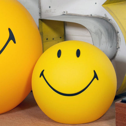 Smiling Rechargeable Table Lamp | Warm Yellow LED | 23cm Diameter