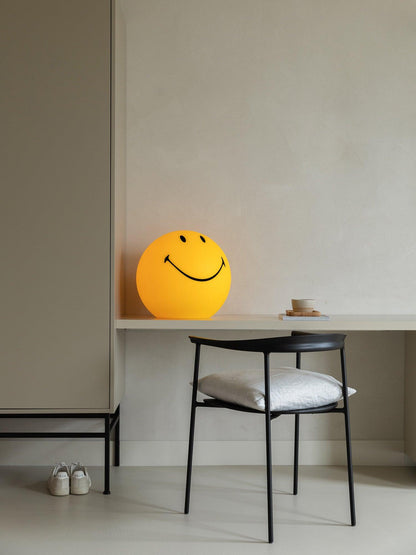 Smiling Rechargeable Table Lamp | Warm Yellow LED | 23cm Diameter