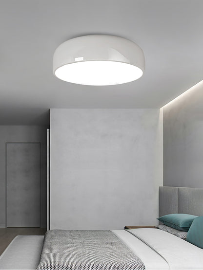 Smithfield Ceiling Light | Aluminum & Opalescent Diffuser | Black or White