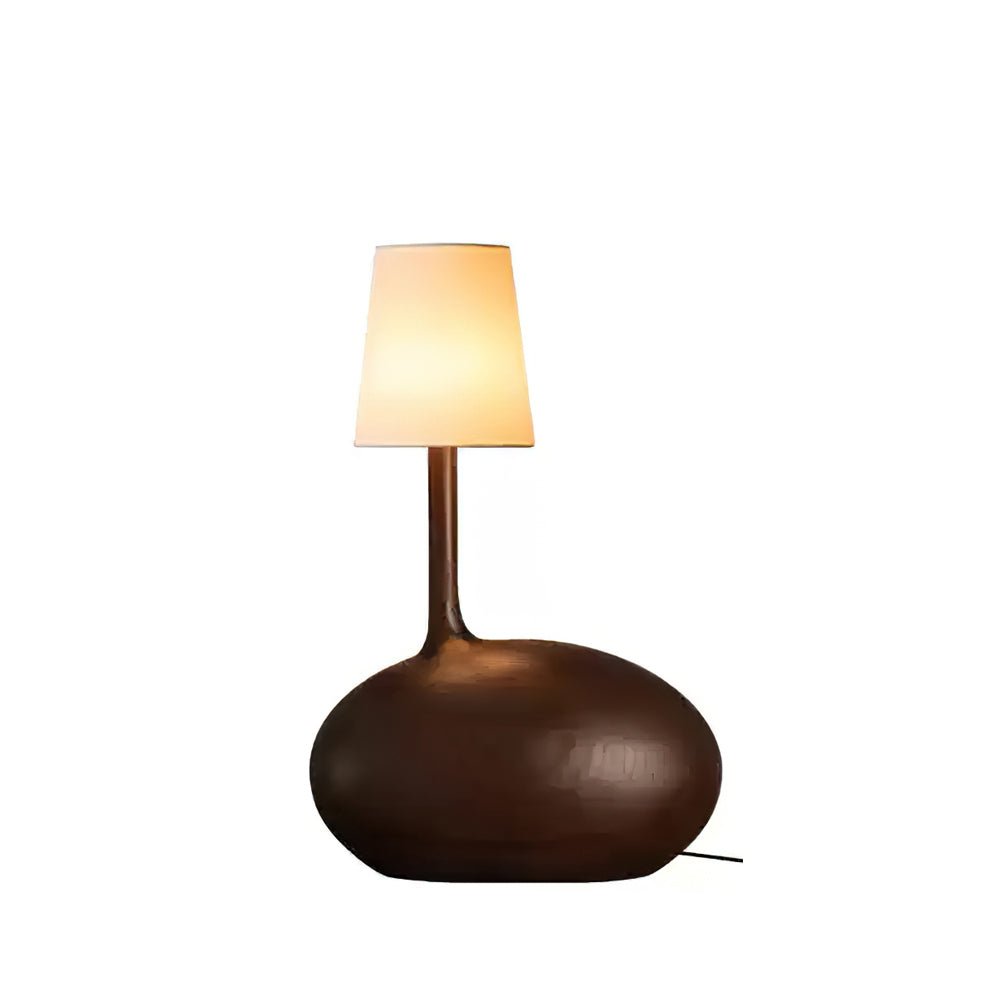 Snail Table Lamp | Wooden Base with White Shade | 30cm Diameter