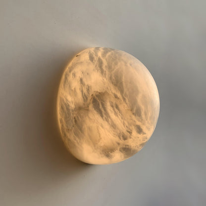 Alabaster Wall Sconce | White Finish | 15cm/20cm Diameter