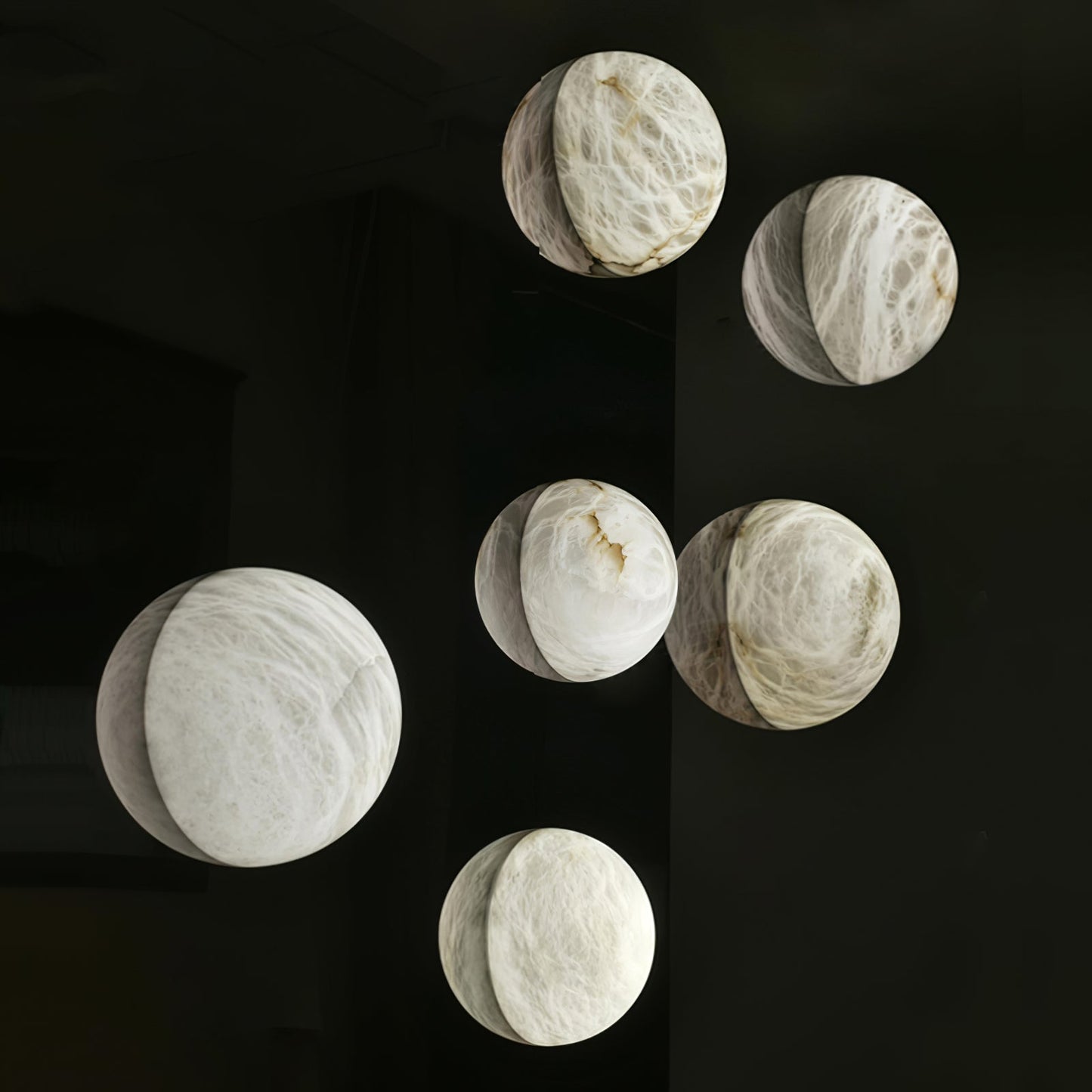 Alabaster Wall Sconce | White Finish | 15cm/20cm Diameter