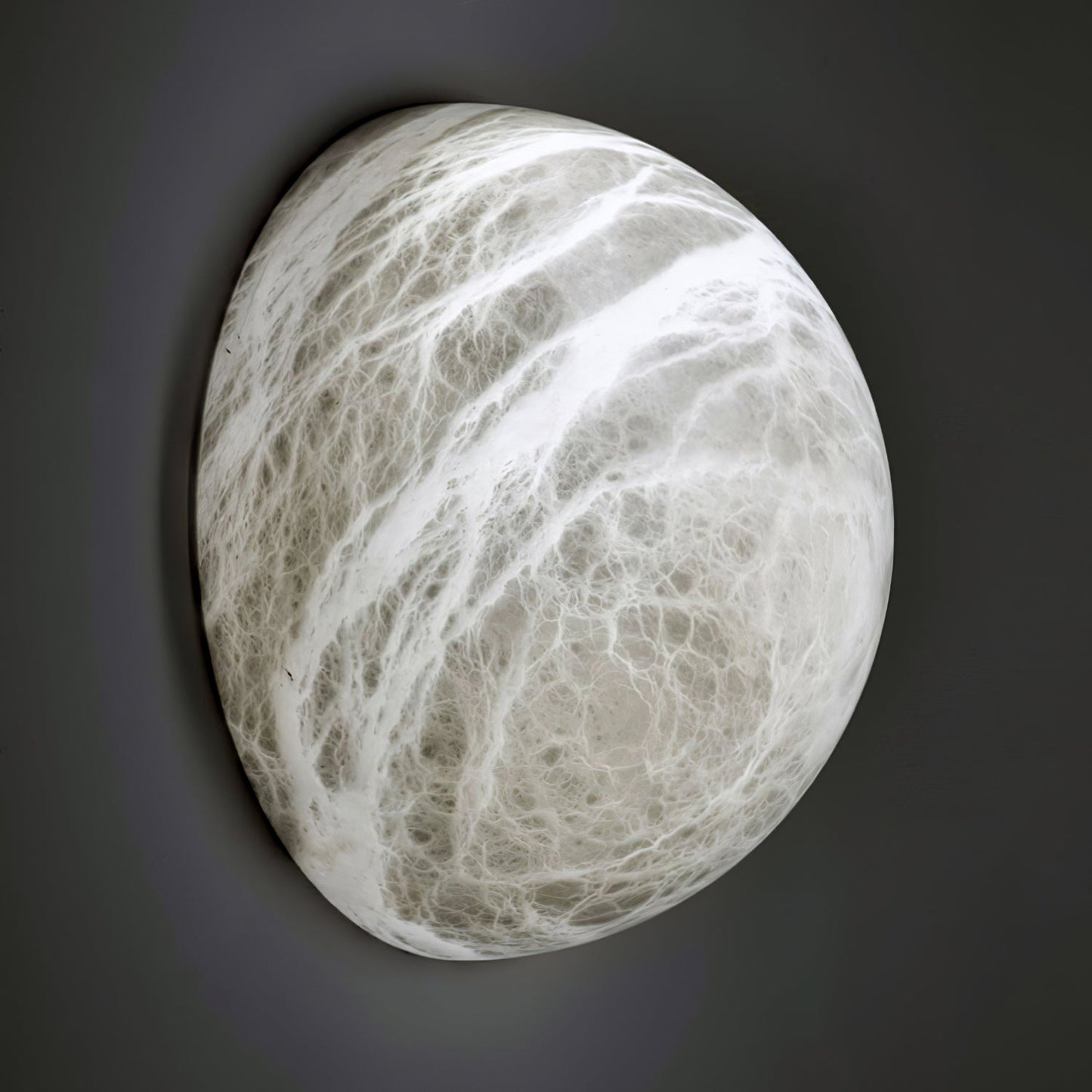 Alabaster Wall Sconce | White Finish | 15cm/20cm Diameter