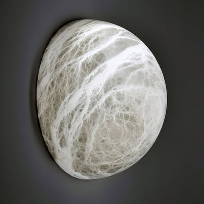 Alabaster Wall Sconce | White Finish | 15cm/20cm Diameter