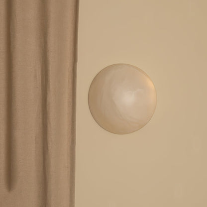 Alabaster Wall Sconce | White Finish | 15cm/20cm Diameter