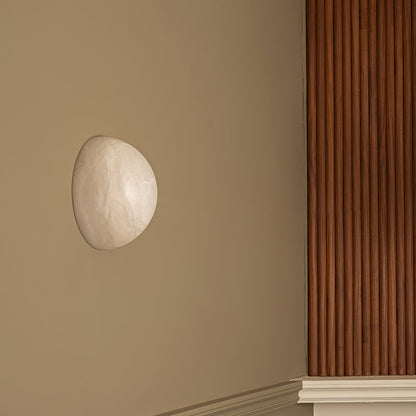 Alabaster Wall Sconce | White Finish | 15cm/20cm Diameter