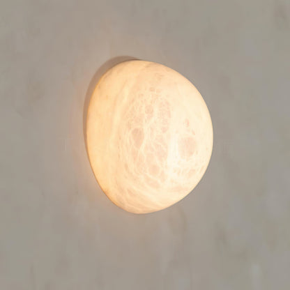 Alabaster Wall Sconce | White Finish | 15cm/20cm Diameter