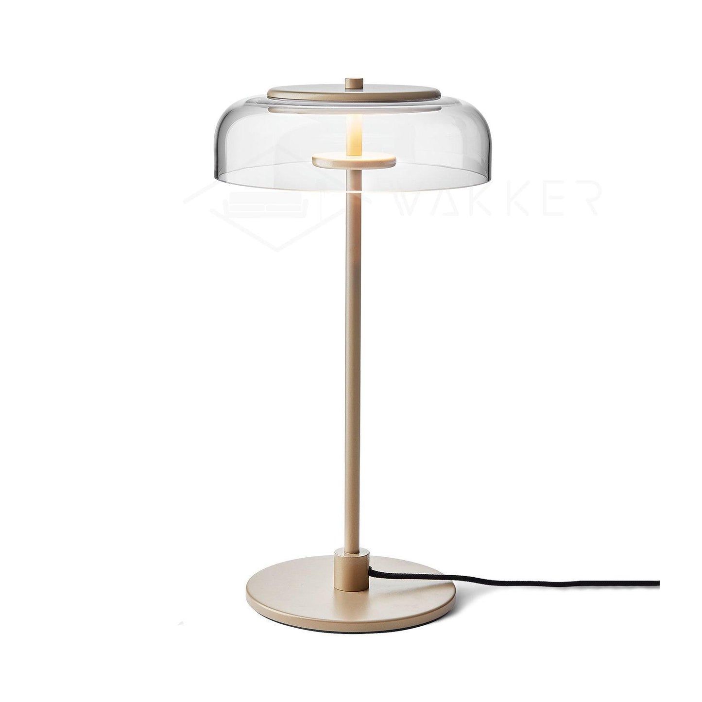 Solara Table Lamp | Brass & Glass | Clear or Grey Shade