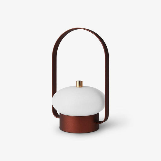Portable Table Lamp | Integrated LED | Dark Red, Blue, Gray