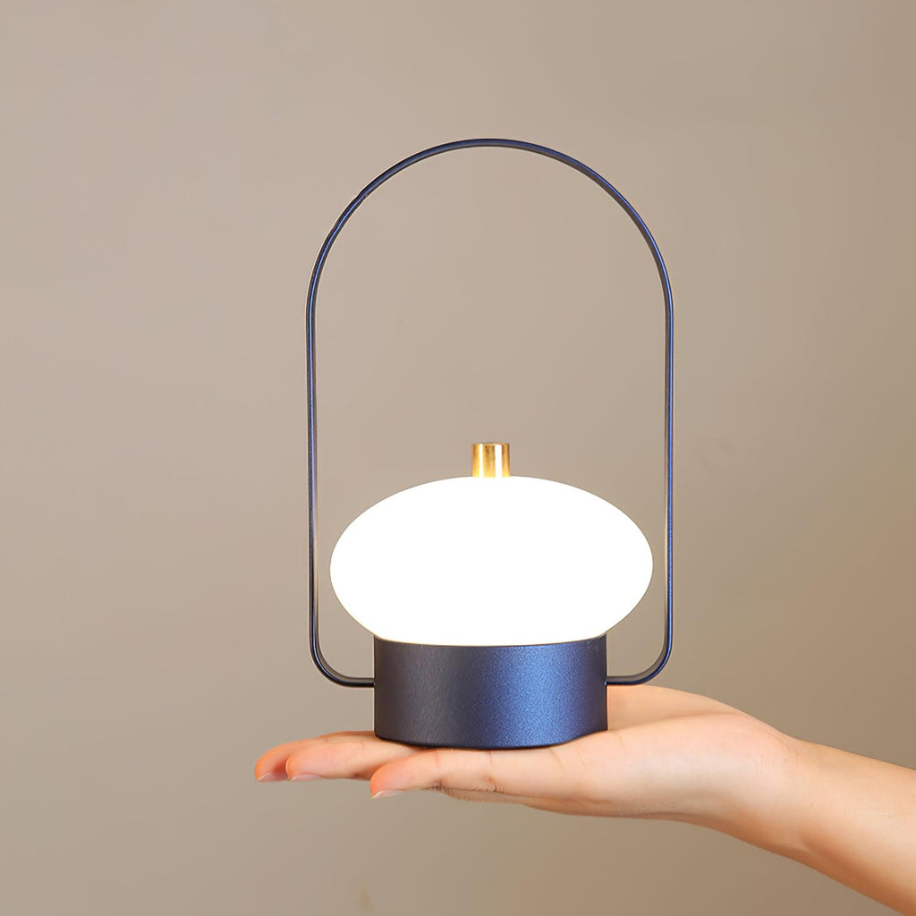 Portable Table Lamp | Integrated LED | Dark Red, Blue, Gray