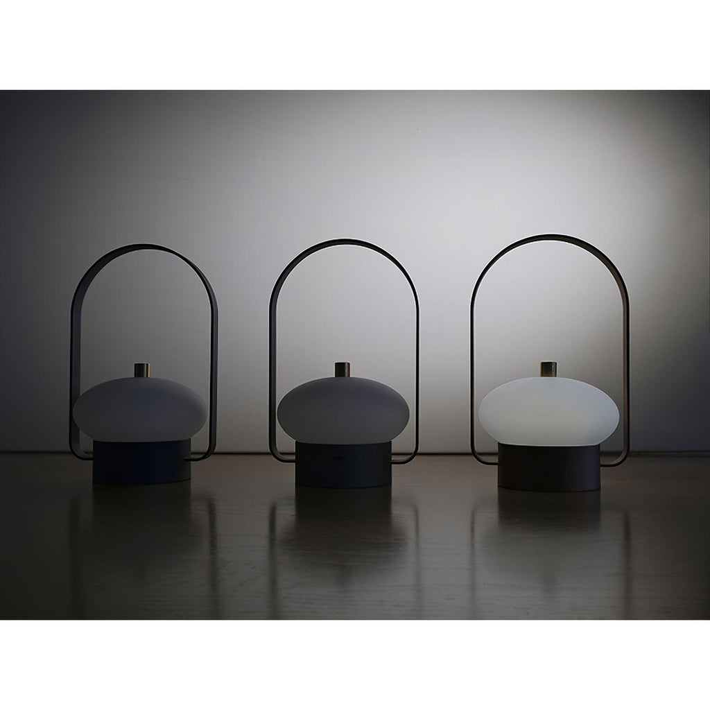 Portable Table Lamp | Integrated LED | Dark Red, Blue, Gray