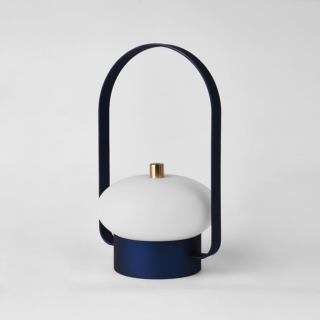 Portable Table Lamp | Integrated LED | Dark Red, Blue, Gray