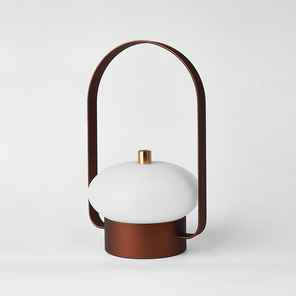Portable Table Lamp | Integrated LED | Dark Red, Blue, Gray
