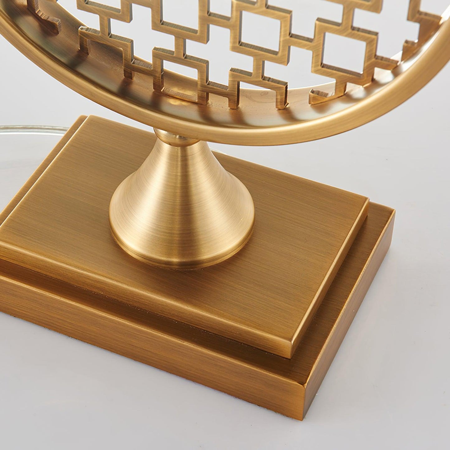 Soho Table Lamp | Brass & Linen | Blue and Gold