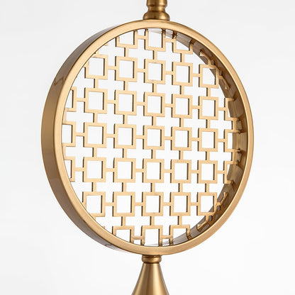 Soho Table Lamp | Brass & Linen | Blue and Gold