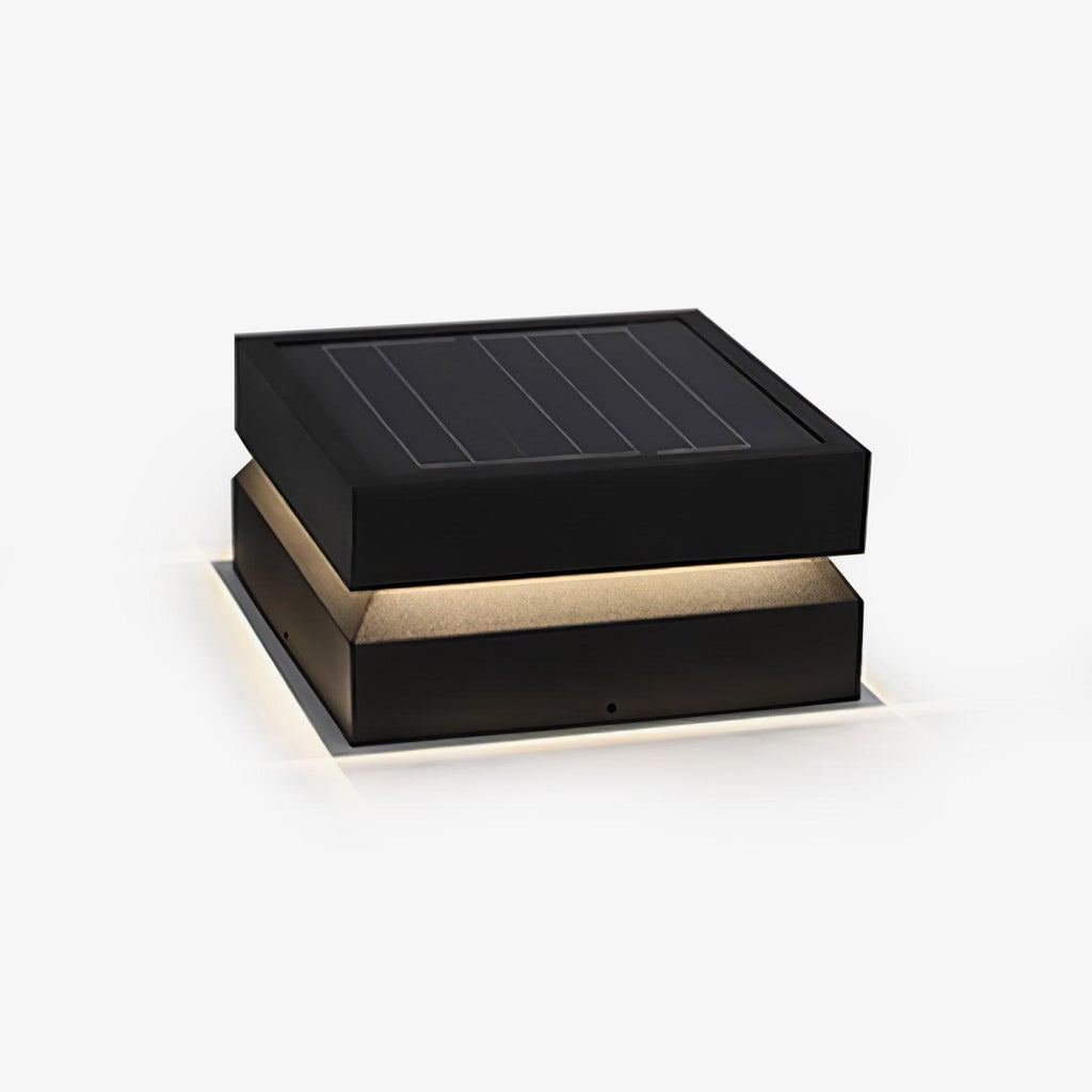 Square Post Outdoor Light | Weather-Resistant Metal & Acrylic | Black