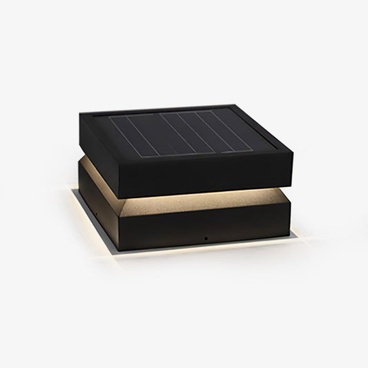 Square Post Outdoor Light | Weather-Resistant Metal & Acrylic | Black
