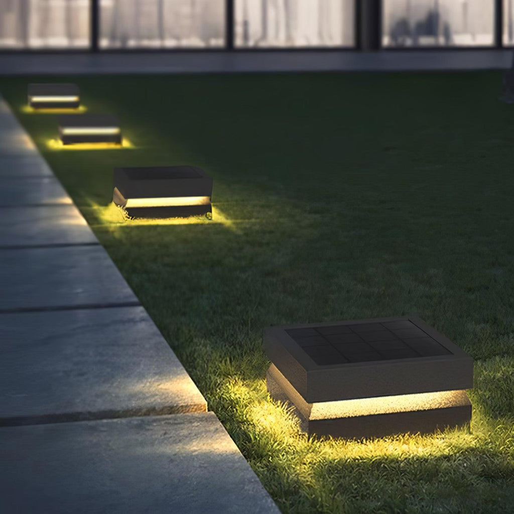 Square Post Outdoor Light | Weather-Resistant Metal & Acrylic | Black