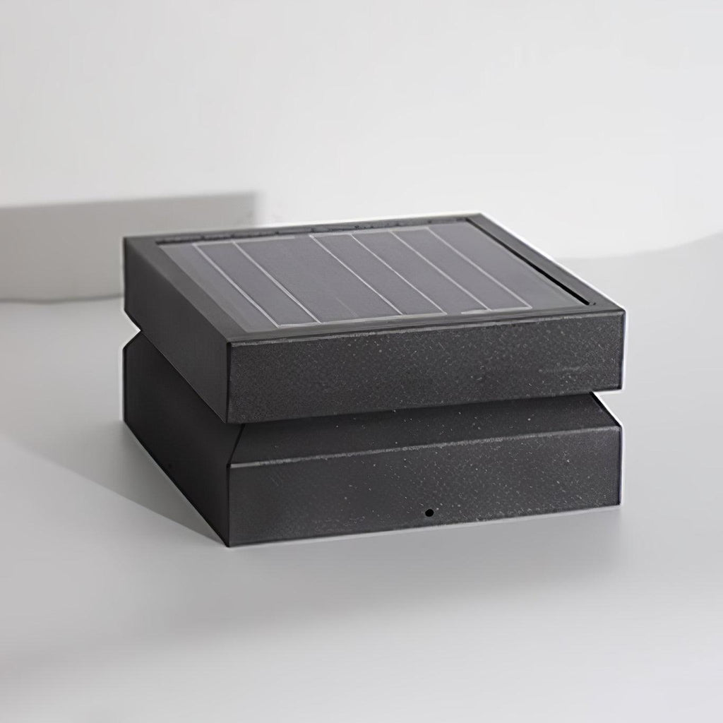 Square Post Outdoor Light | Weather-Resistant Metal & Acrylic | Black