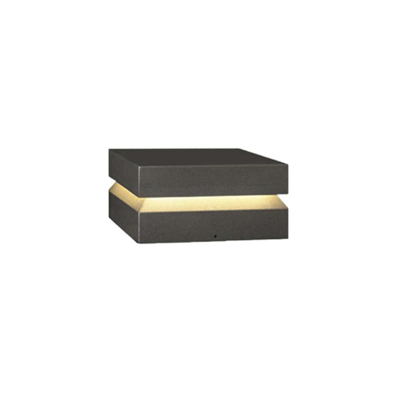 Square Post Outdoor Light | Weather-Resistant Metal & Acrylic | Black