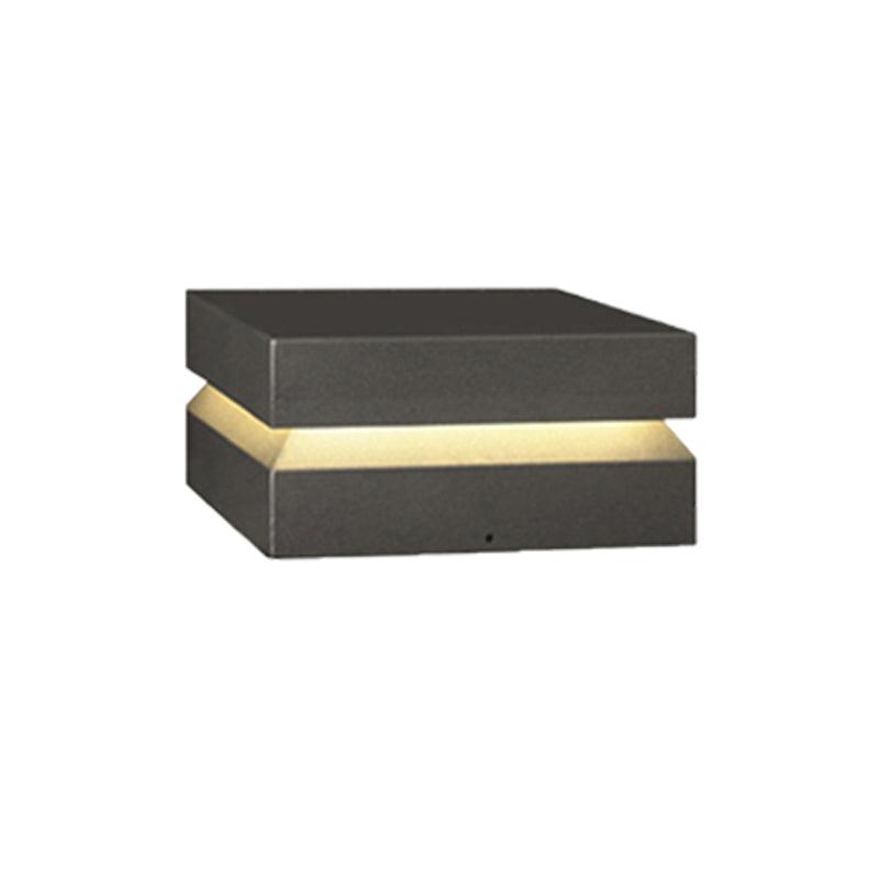 Square Post Outdoor Light | Weather-Resistant Metal & Acrylic | Black