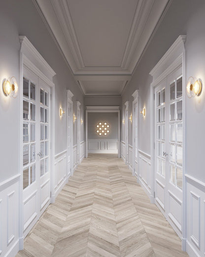 Solara Wall Light | Brass & Glass | 10cm Diameter