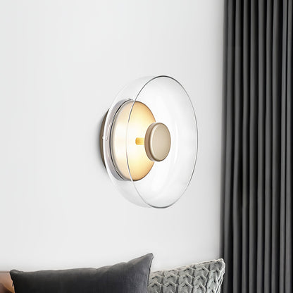 Solara Wall Light | Brass & Glass | 10cm Diameter