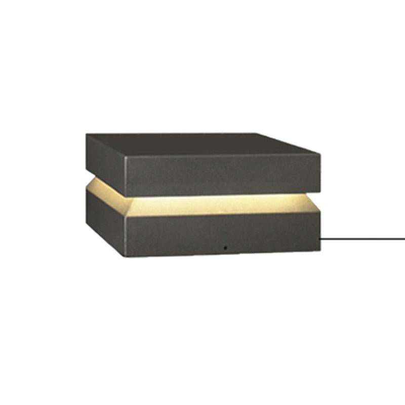 Square Post Outdoor Light | Weather-Resistant Metal & Acrylic | Black