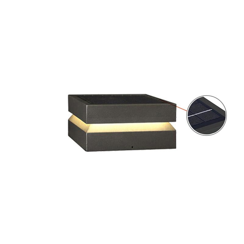 Square Post Outdoor Light | Weather-Resistant Metal & Acrylic | Black