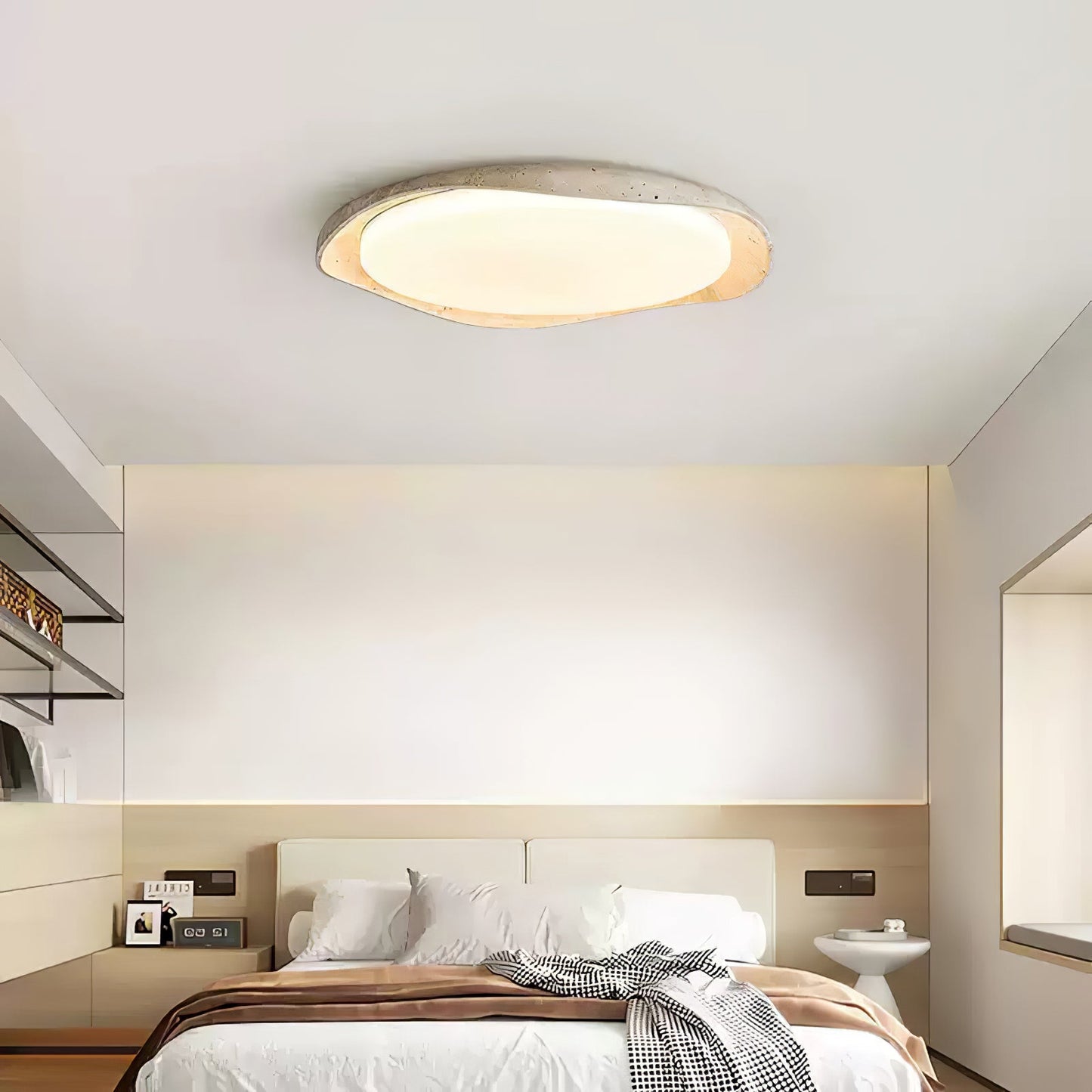Solis Ceiling Light | Premium Yellow Travertine | Multiple Size Options