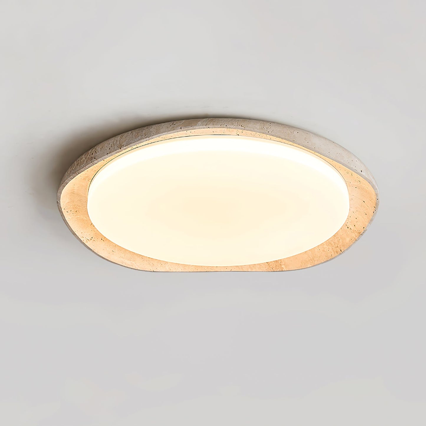 Solis Ceiling Light | Premium Yellow Travertine | Multiple Size Options