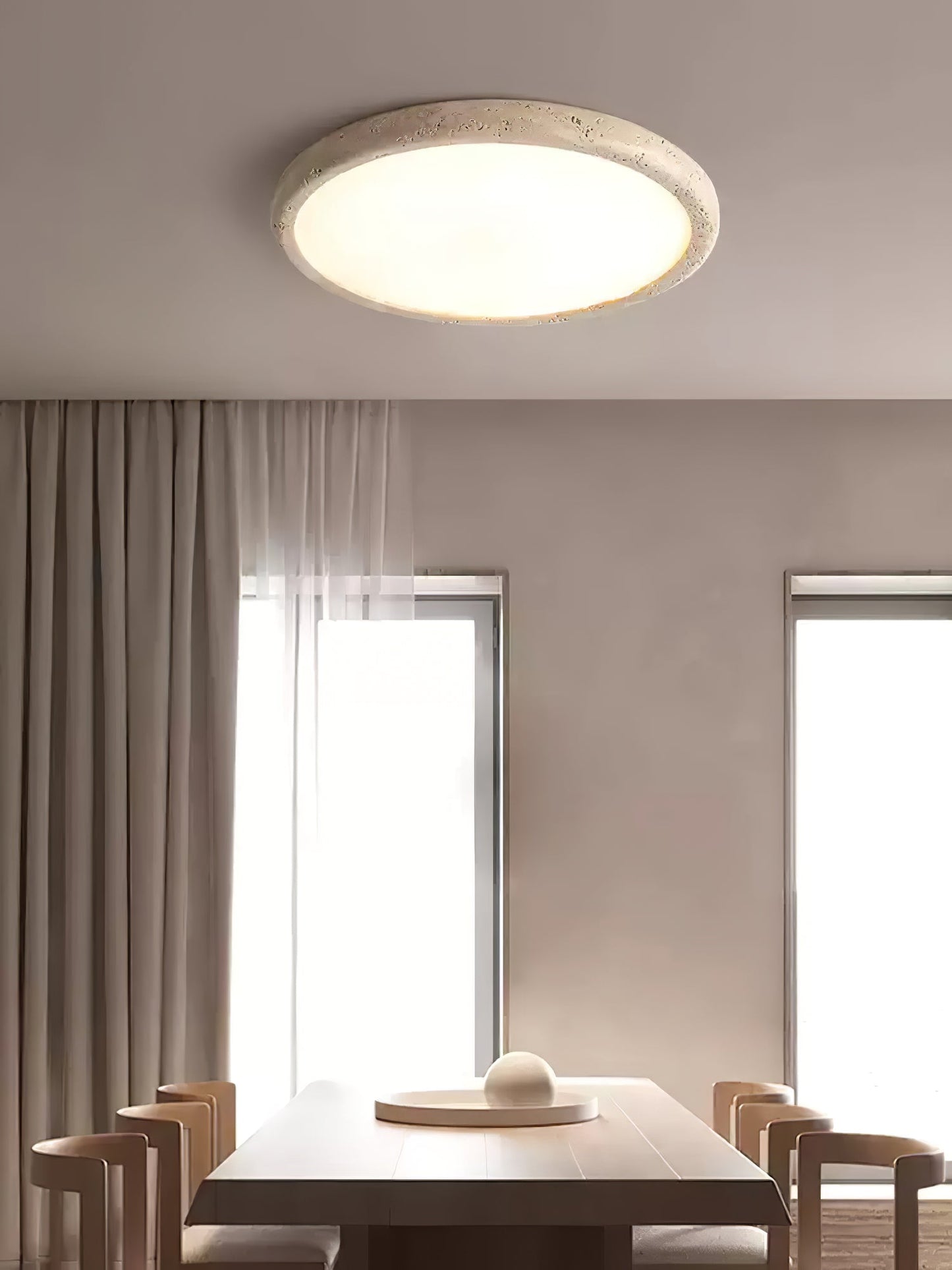 Solis Horizon Ceiling Light | Yellow Travertine | Multiple Sizes Available
