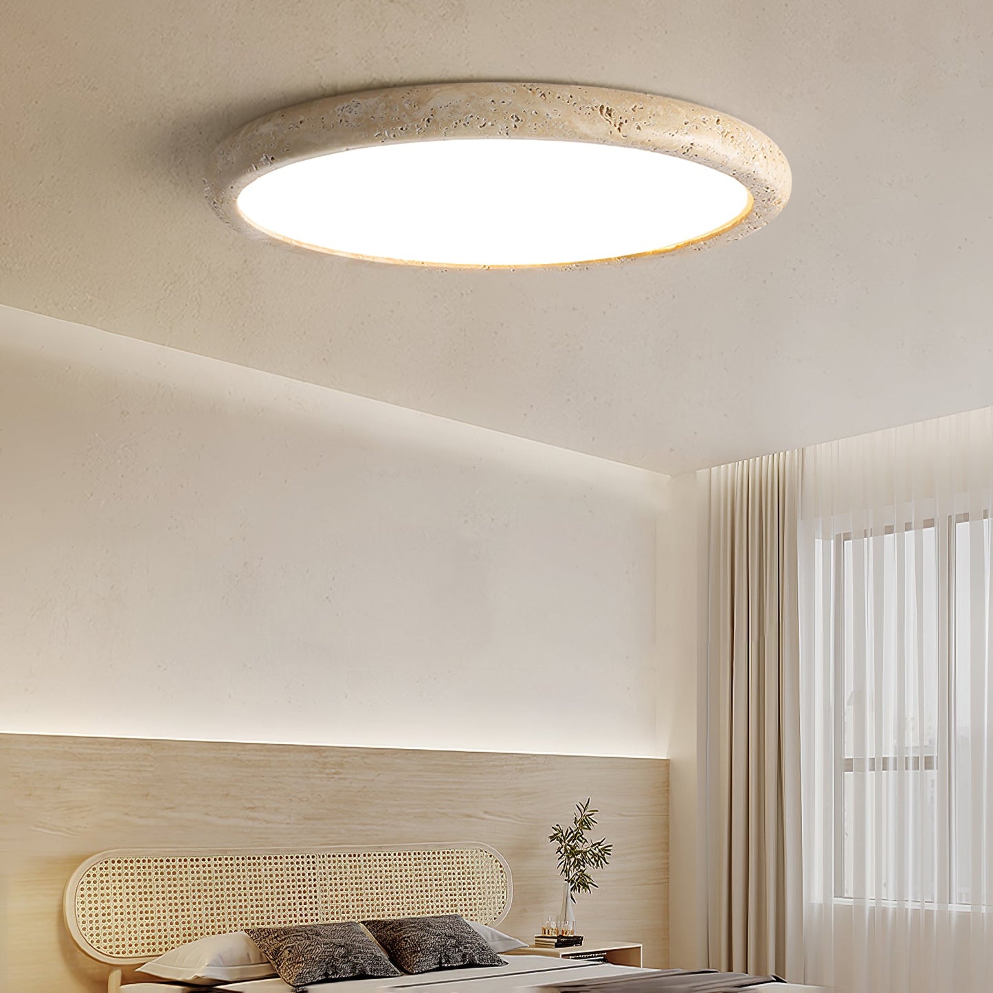 Solis Horizon Ceiling Light | Yellow Travertine | Multiple Sizes Available