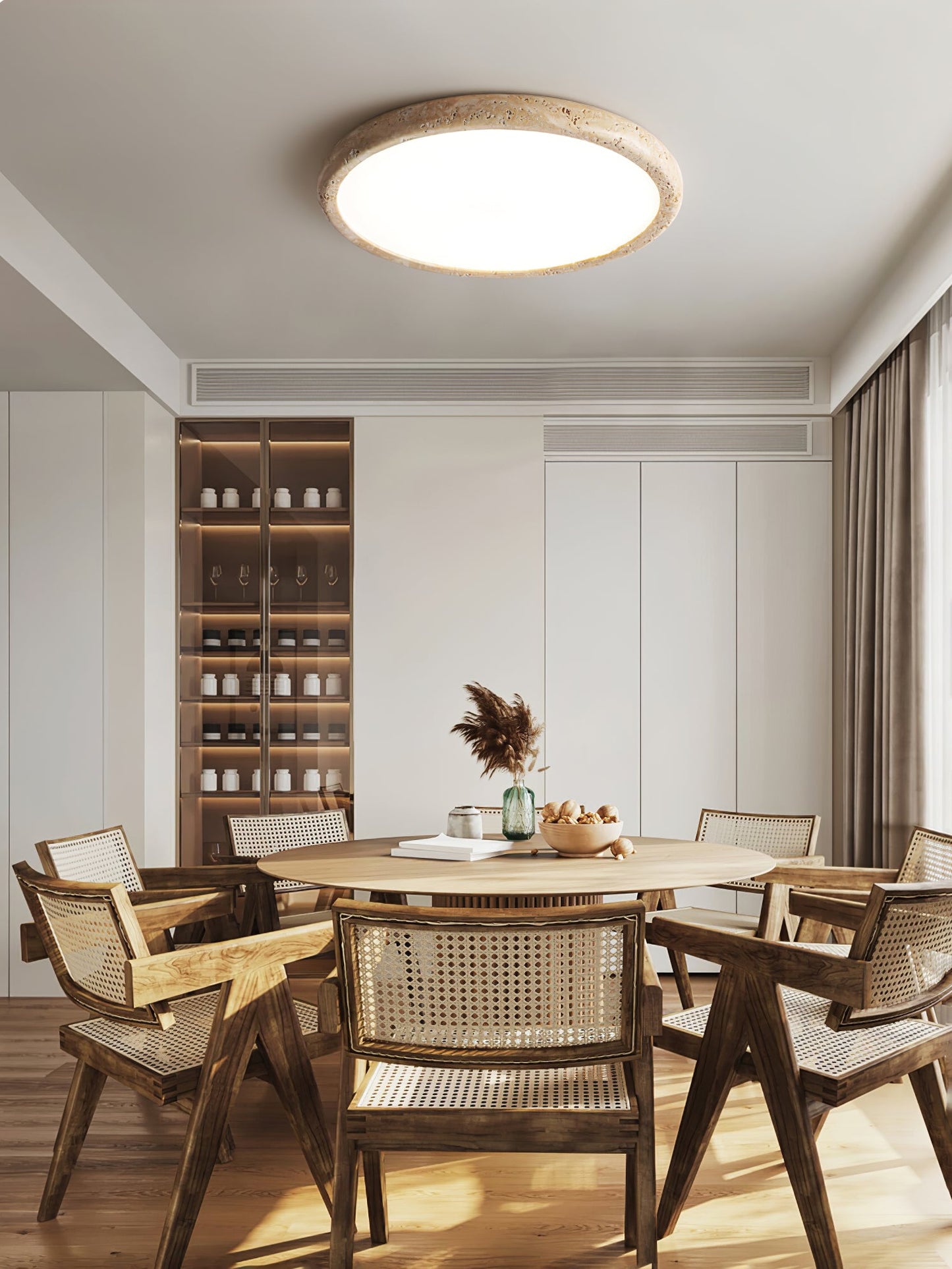 Solis Horizon Ceiling Light | Yellow Travertine | Multiple Sizes Available