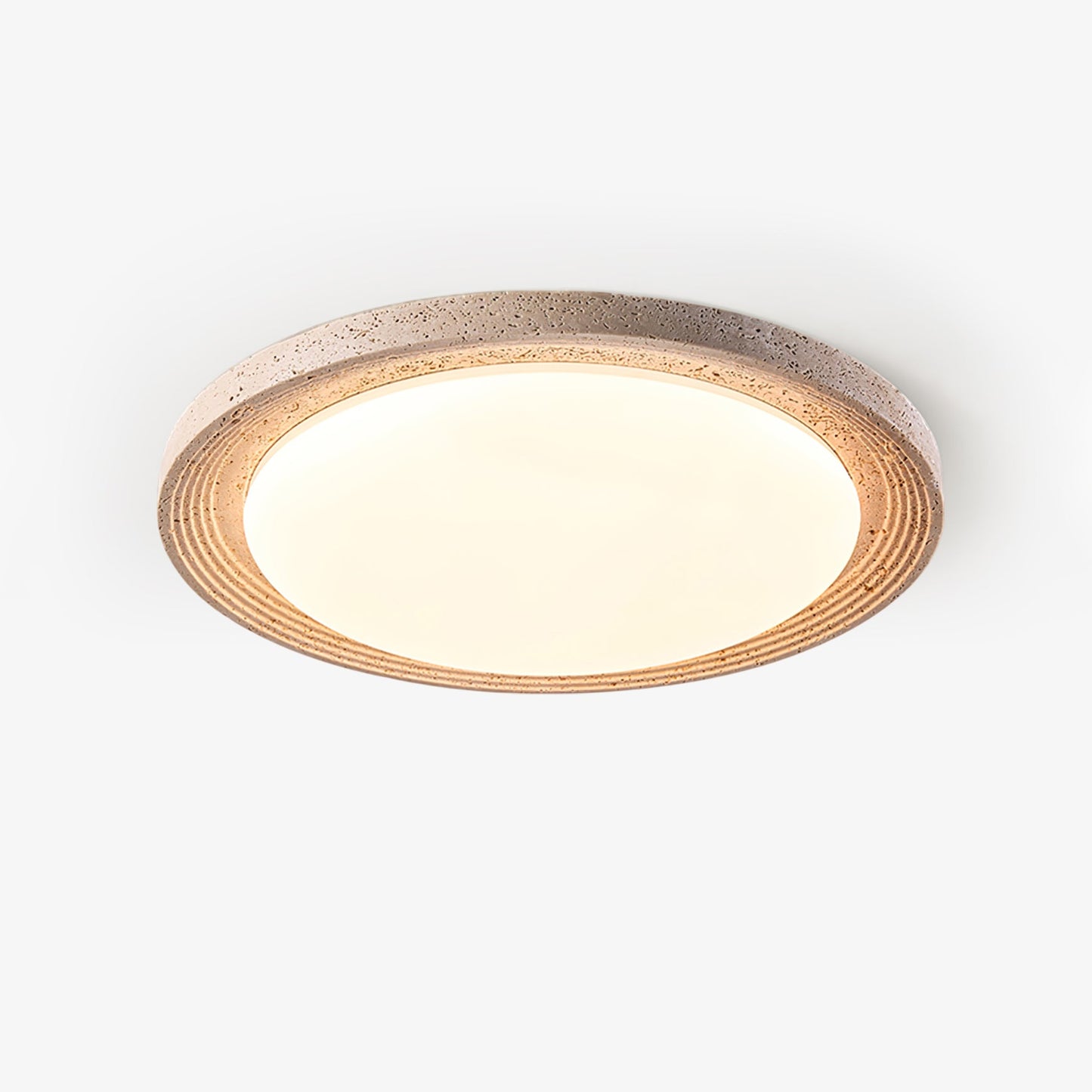 Soluna Ceiling Light | Yellow Travertine & Acrylic | Multiple Sizes Available