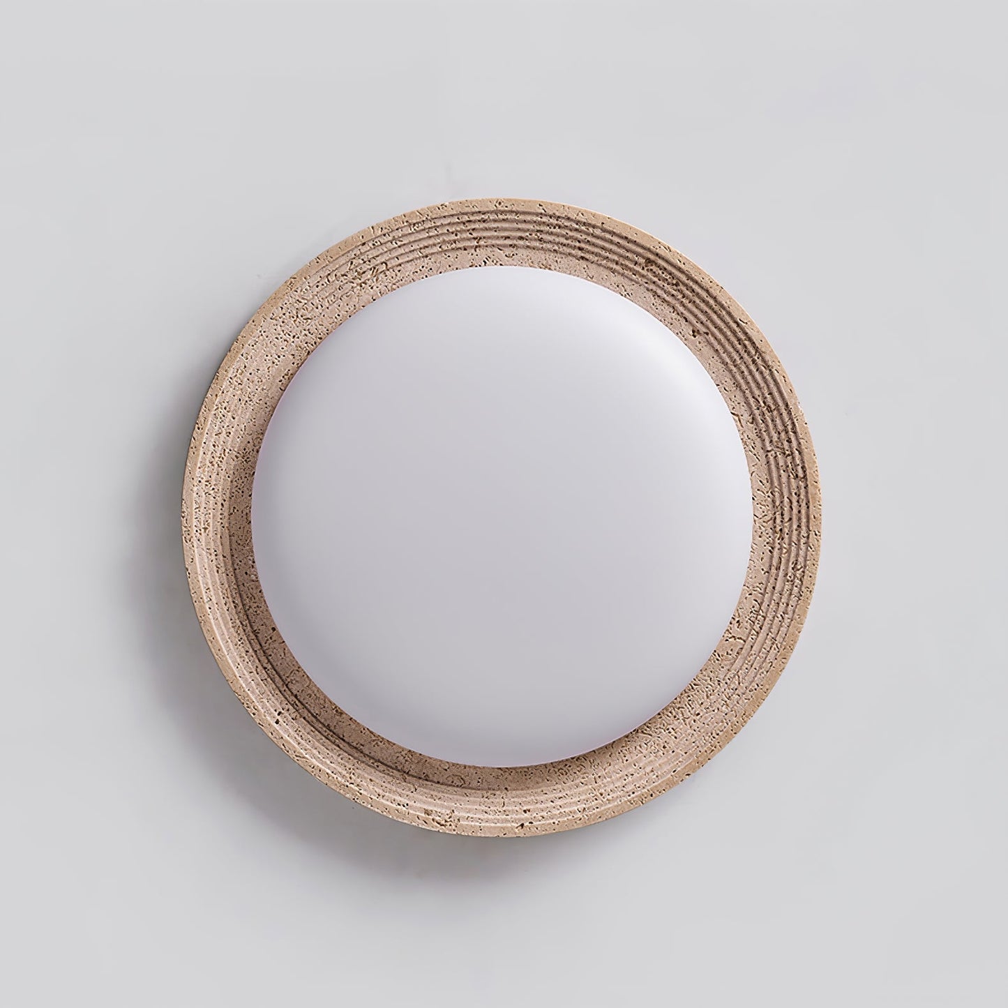 Soluna Ceiling Light | Yellow Travertine & Acrylic | Multiple Sizes Available
