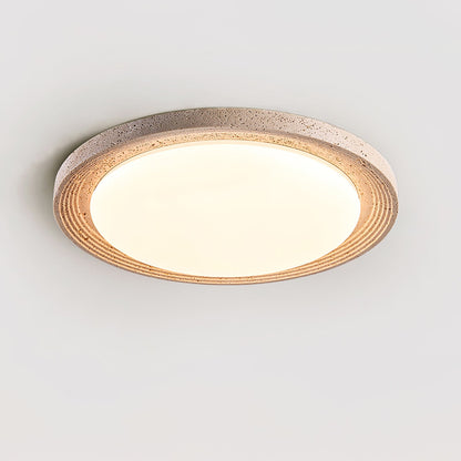 Soluna Ceiling Light | Yellow Travertine & Acrylic | Multiple Sizes Available