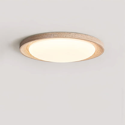 Soluna Ceiling Light | Yellow Travertine & Acrylic | Multiple Sizes Available