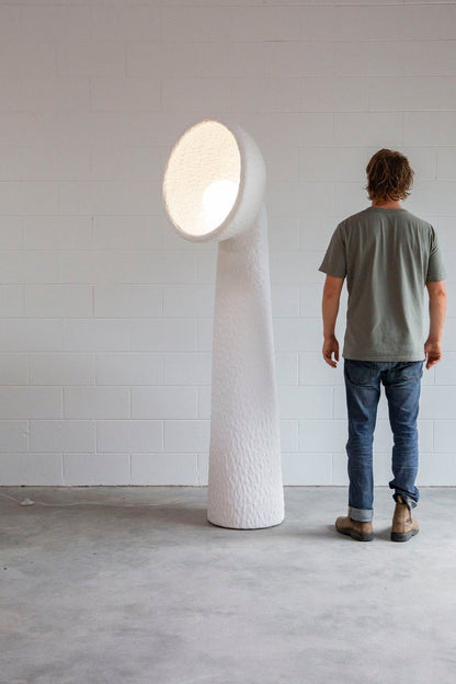 Soniah Floor Lamp | Handcrafted Resin | White