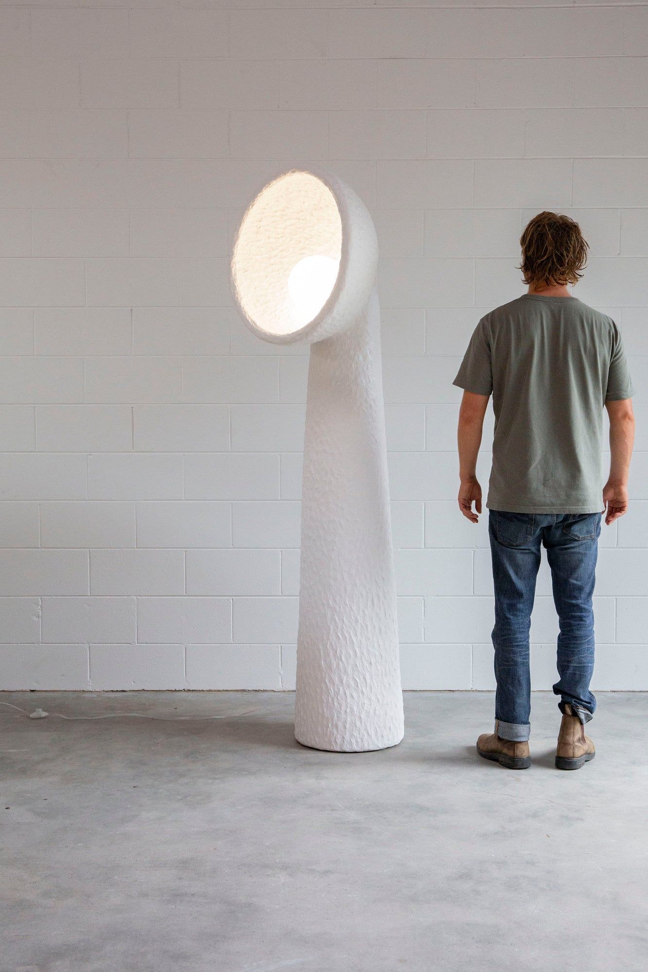 Soniah Floor Lamp | Handcrafted Resin | White