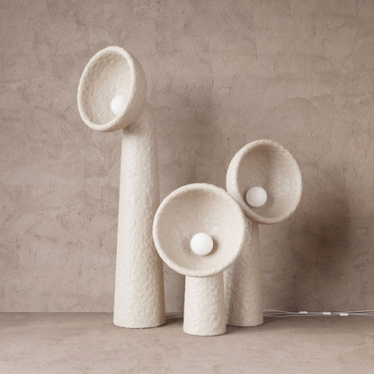 Soniah Floor Lamp | Handcrafted Resin | White