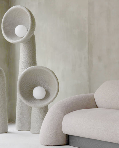 Soniah Floor Lamp | Handcrafted Resin | White