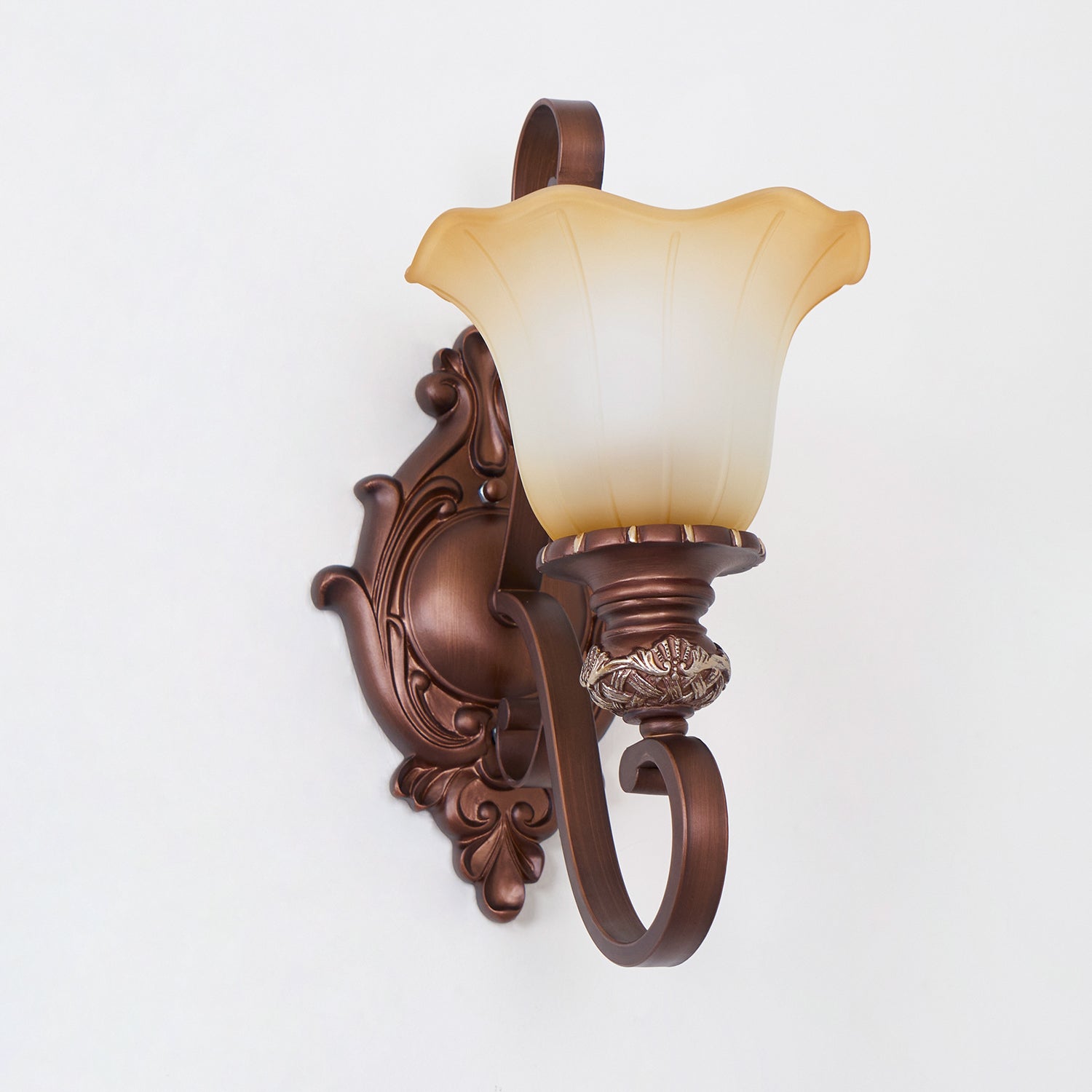 Sonoma Valley Wall Lamp | Brushed Copper & Beige Glass | Set of 2