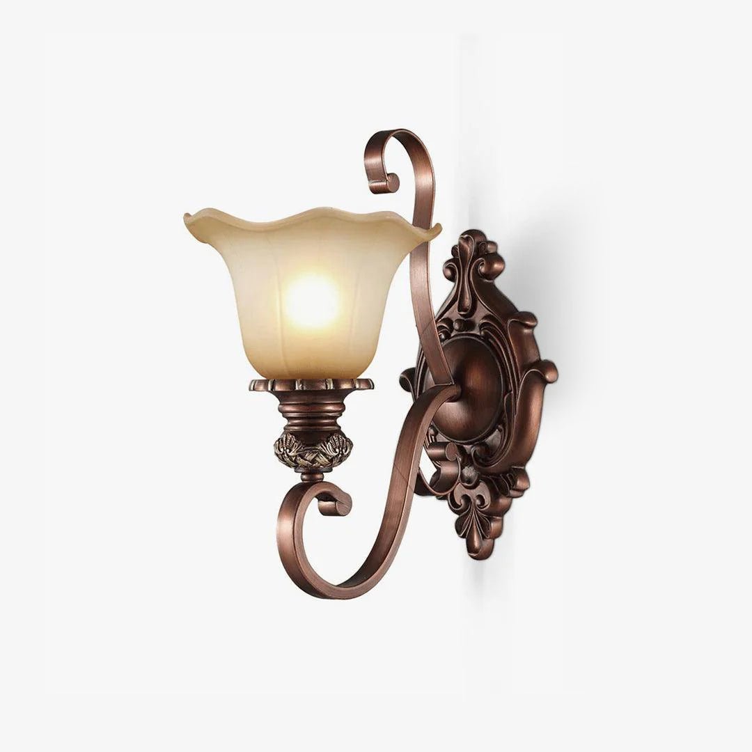 Sonoma Valley Wall Lamp | Brushed Copper & Beige Glass | Set of 2