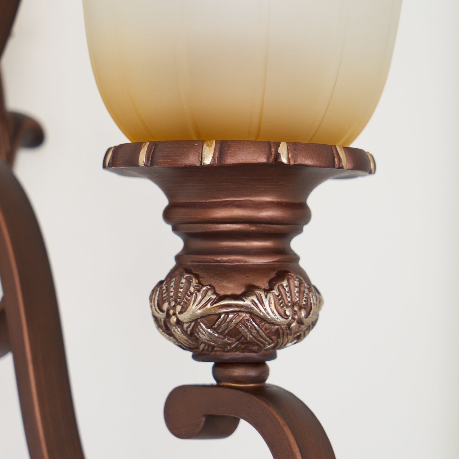 Sonoma Valley Wall Lamp | Brushed Copper & Beige Glass | Set of 2